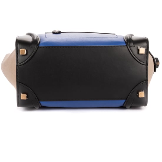 Celine Tricolor Micro Luggage  en  gris Cuero de ternero - Image 6