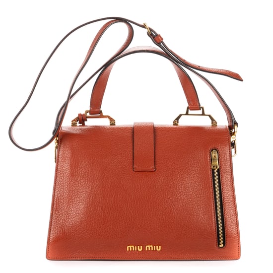 Miu Miu Madras Top Handle en marrón Cuero de ternero - Image 5