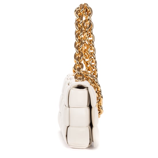 Bottega Veneta Padded Casette Chain Crossbody  en  marfil Cuero de ternero - Image 4
