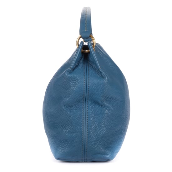 Prada Large Hobo Top Handle Large en Blue Cuero de ternero - Image 3