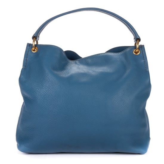 Prada Large Hobo Top Handle Large en Blue Cuero de ternero - Image 5