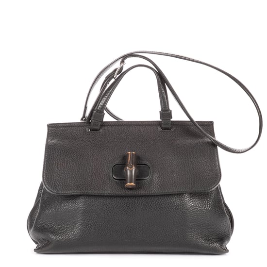 Gucci Medium Bamboo Daily Top Handle en negro Cuero de ternero - Image 1