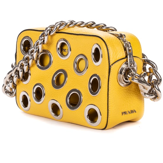 Prada Grommet Bauletto Chain Bag en amarillo Cuero de ternero - Image 2