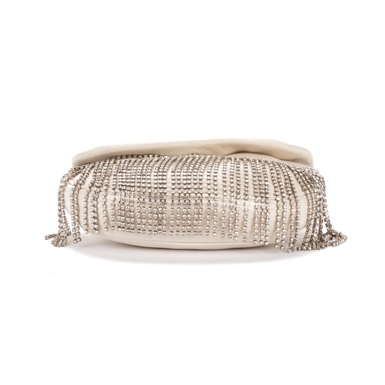 Miu Miu Crystal Fringed Crossbody  en  marfil Cuero de ternero - Image 6