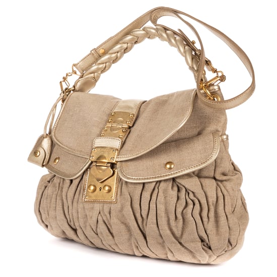 Miu Miu Hobo Bag  en  beige Lienzo - Image 2