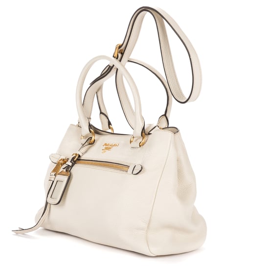 Prada Convertible Open Tote en marfil Cuero de ternero - Image 2
