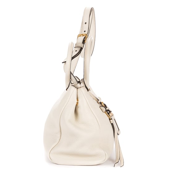 Prada Convertible Open Tote en marfil Cuero de ternero - Image 4