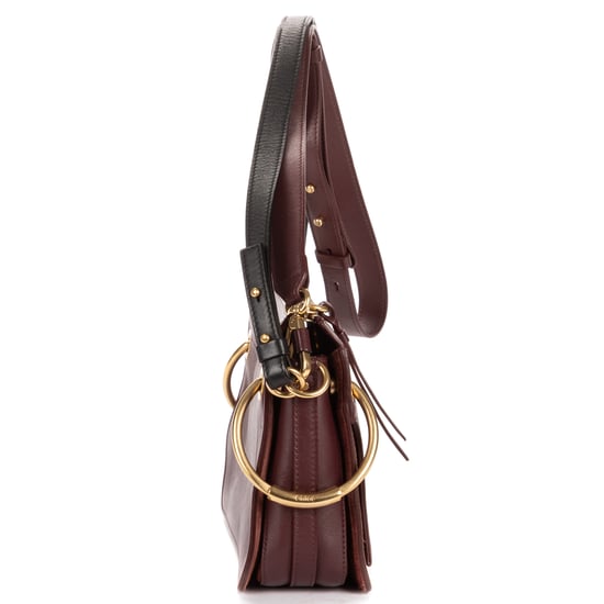 Chloé Small Roy Clutch Crossbody Small en Borgoña Cuero de ternero - Image 4