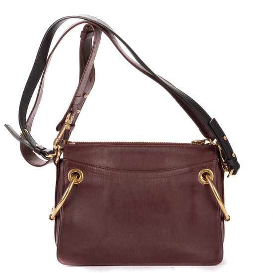 Chloé Small Roy Clutch Crossbody Small en Borgoña Cuero de ternero - Image 5