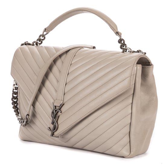 Yves Saint Laurent Large College Bag  en  gris Cuero de becerro - Image 2