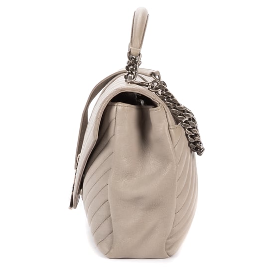 Yves Saint Laurent Large College Bag  en  gris Cuero de becerro - Image 3