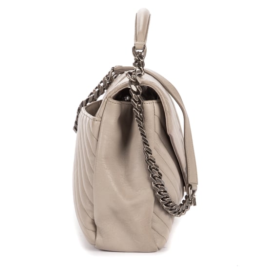 Yves Saint Laurent Large College Bag  en  gris Cuero de becerro - Image 4