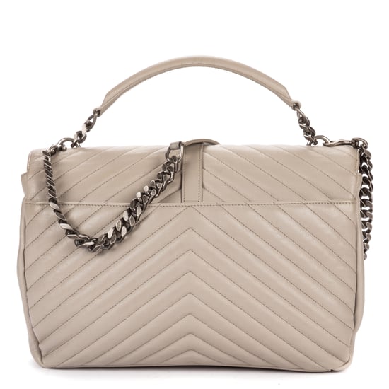 Yves Saint Laurent Large College Bag  en  gris Cuero de becerro - Image 5