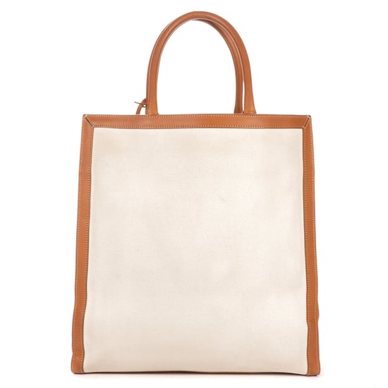 Celine Vertical Tote Large en  marfil Lienzo - Image 5