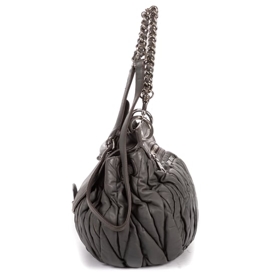 Miu Miu Coffer Flap Hobo en gris Cuero de ternero - Image 3