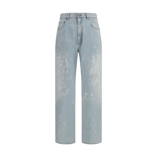Jeans de Pierna Recta de Algodón Azules MM6 - Image 1