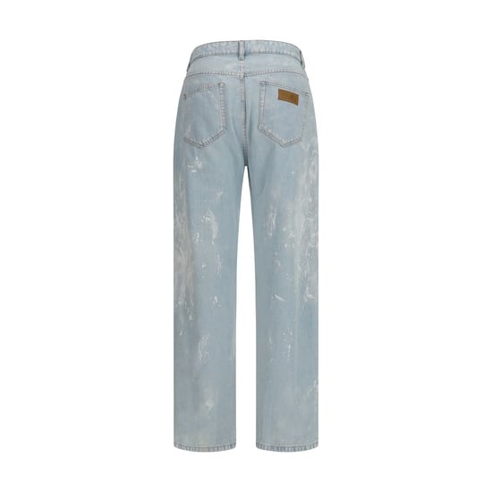 Jeans de Pierna Recta de Algodón Azules MM6 - Image 2