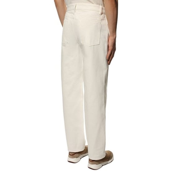 Jeans de Denim de Algodón Blanco Jil Sander - Image 3