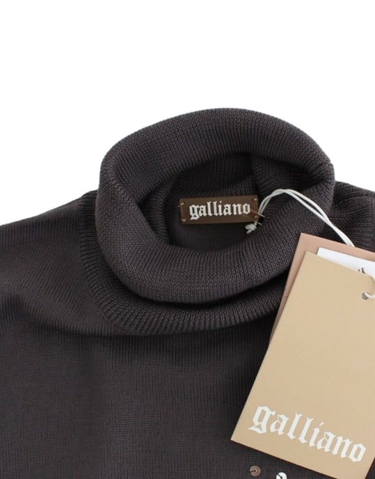 Suéter de algodón de cuello alto Galliano Brown - Image 6