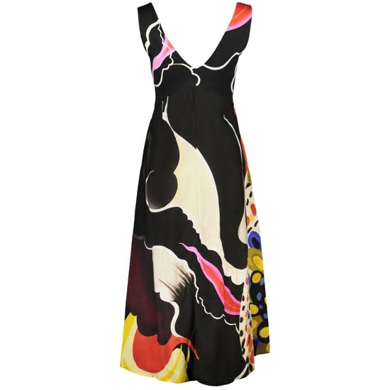Vestido de Mujer de Viscosa Negra Desigual - Image 3
