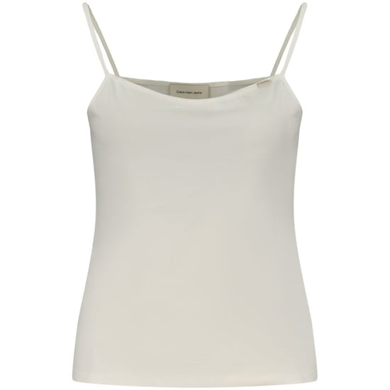 Camiseta sin mangas de algodón blanco para mujer Calvin Klein - Image 1