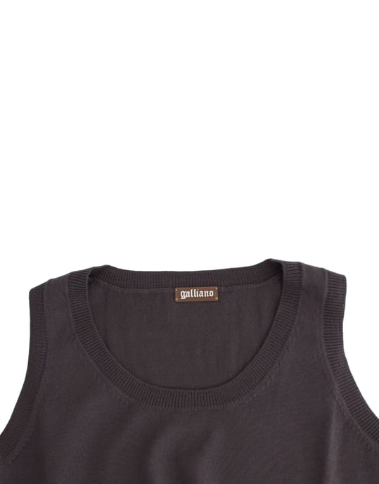 Top de punto marrón John Galliano - Image 6