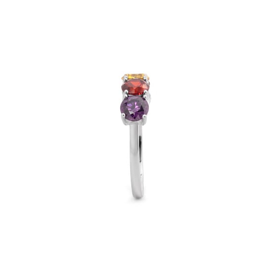 Anillo Luxenter de Aleación de Metal y Circonita Multicolor acabado en rodio - Mund - Image 3