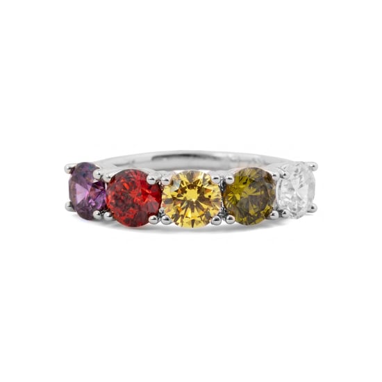 Anillo Luxenter de Aleación de Metal y Circonita Multicolor acabado en rodio - Mund - Image 6