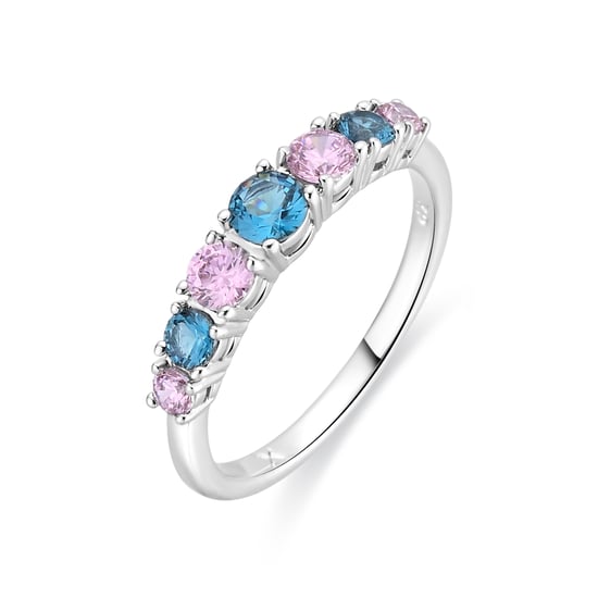 Anillo Luxenter de Aleación de Metal y Circonita Multicolor acabado en rodio - Zebe - Image 1