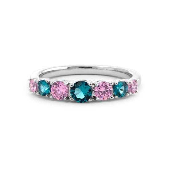 Anillo Luxenter de Aleación de Metal y Circonita Multicolor acabado en rodio - Zebe - Image 6