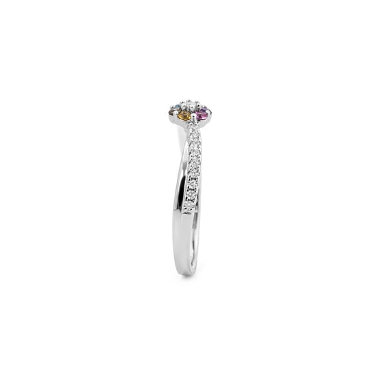 Anillo Luxenter de Aleación de Metal y Circonita Multicolor acabado en rodio - Zetrana - Image 3