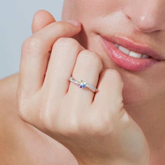 Anillo Luxenter de Aleación de Metal y Circonita Multicolor acabado en rodio - Zetrana - Image 4