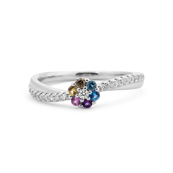 Anillo Luxenter de Aleación de Metal y Circonita Multicolor acabado en rodio - Zetrana - Image 6