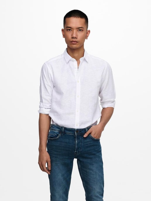 Camisa de manga larga Caiden - Blanca - Image 1
