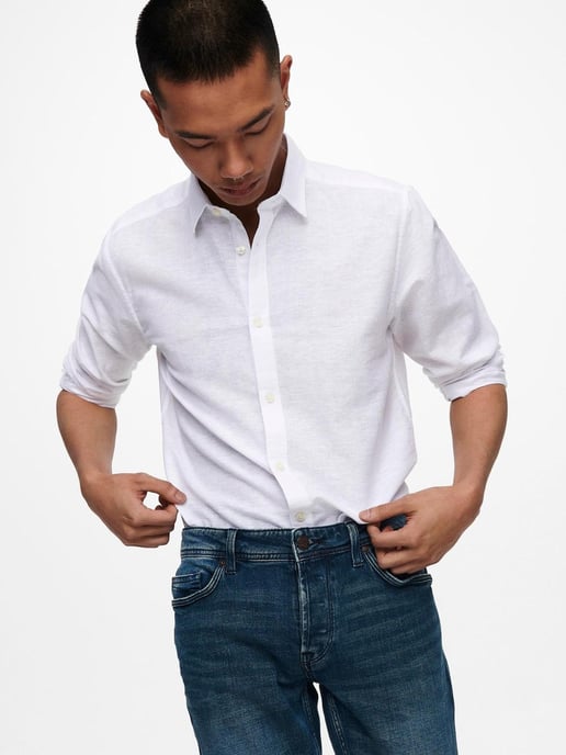 Camisa de manga larga Caiden - Blanca - Image 3