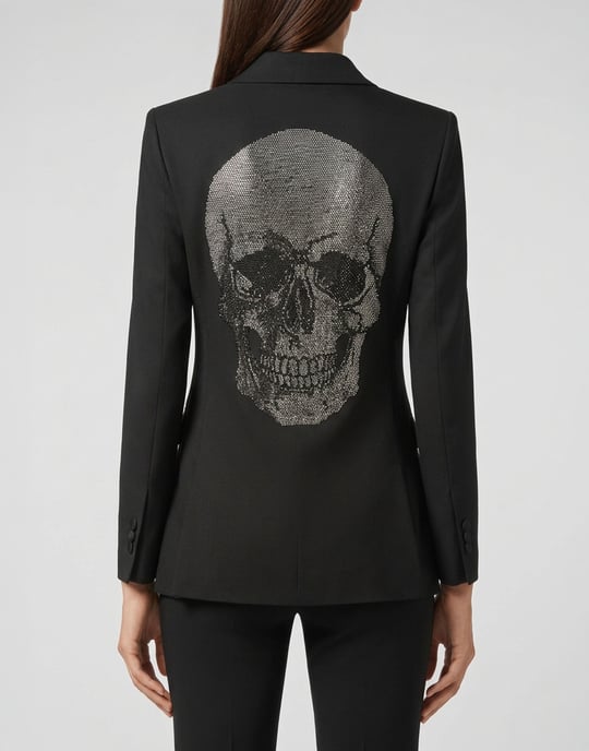 Single Breasted Fit Blazer Skull - Image 2