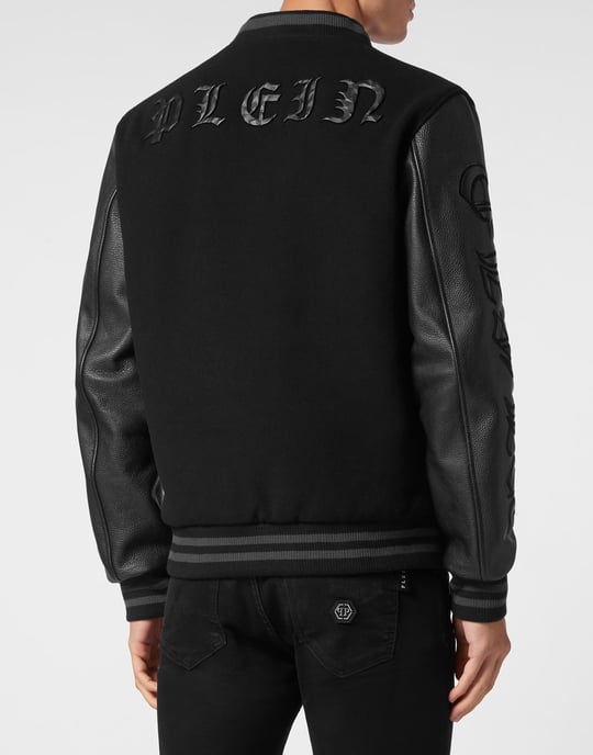 Bomber De Cuero Gothic Plein - Image 1