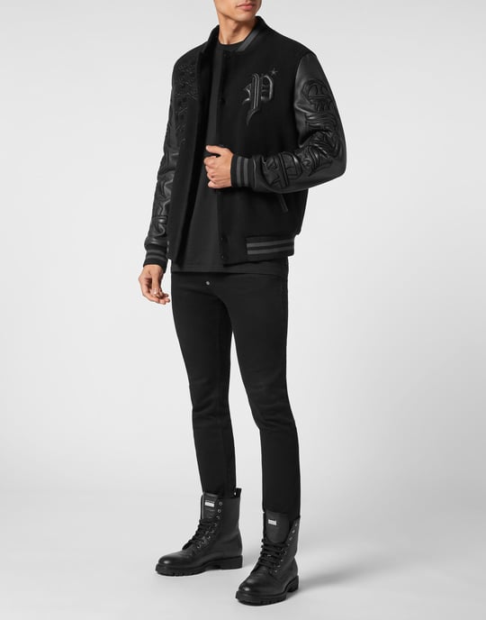Bomber De Cuero Gothic Plein - Image 4