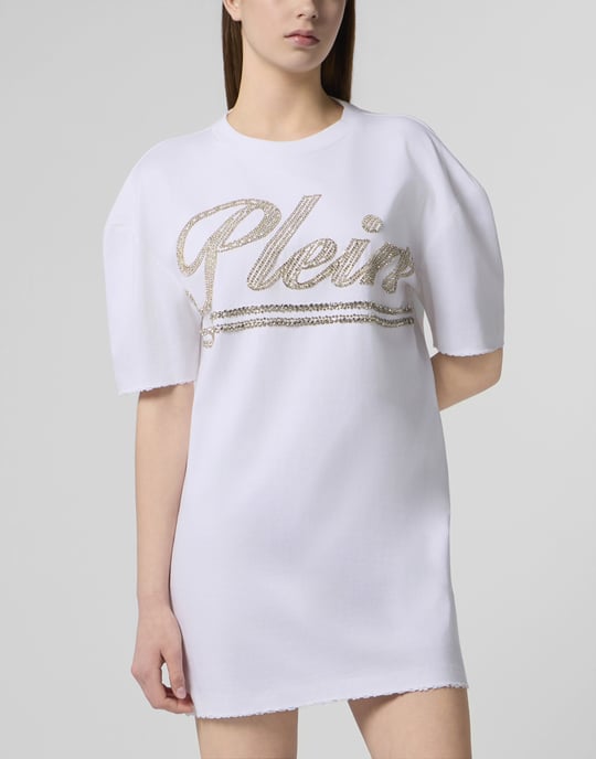 Open Back T-Shirt Dress Strass Signature - Image 2