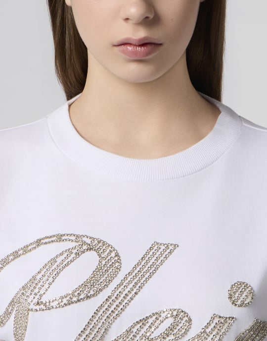 Open Back T-Shirt Dress Strass Signature - Image 3