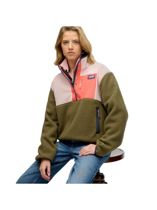 Sudadera polar Superdry para mujer con bloques de color - Image 2