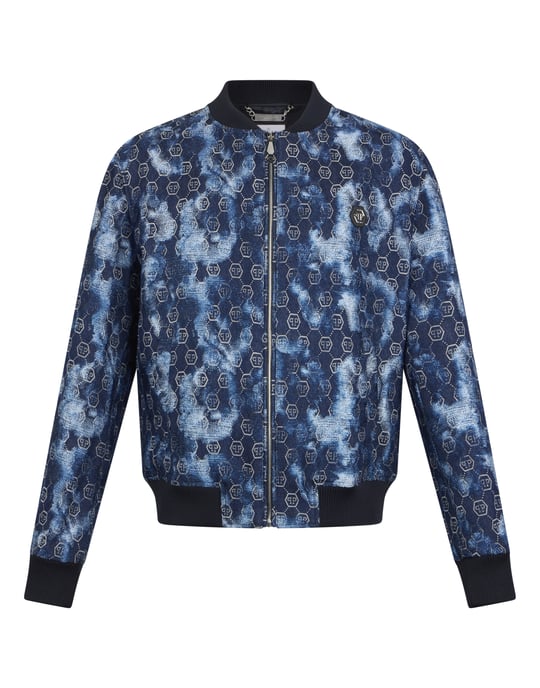 Jacquard Denim Bomber Monogram - Image 1
