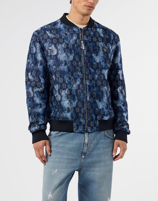 Jacquard Denim Bomber Monogram - Image 2