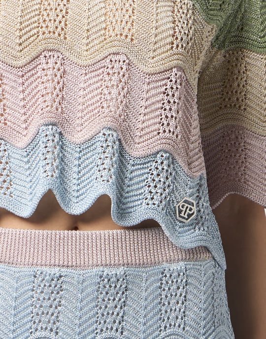 Knitted Polo T-Shirt Color Wave - Image 3