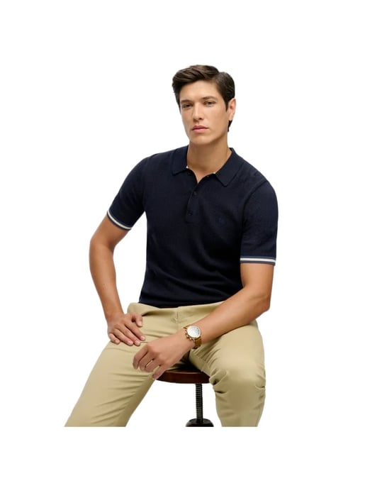 Polo de punto esencial para hombre de Superdry - Image 3