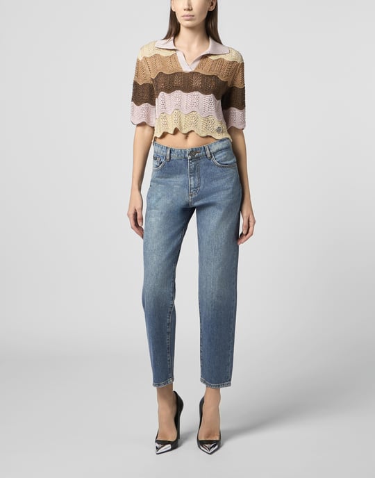 Knitted Polo T-Shirt Color Wave - Image 4