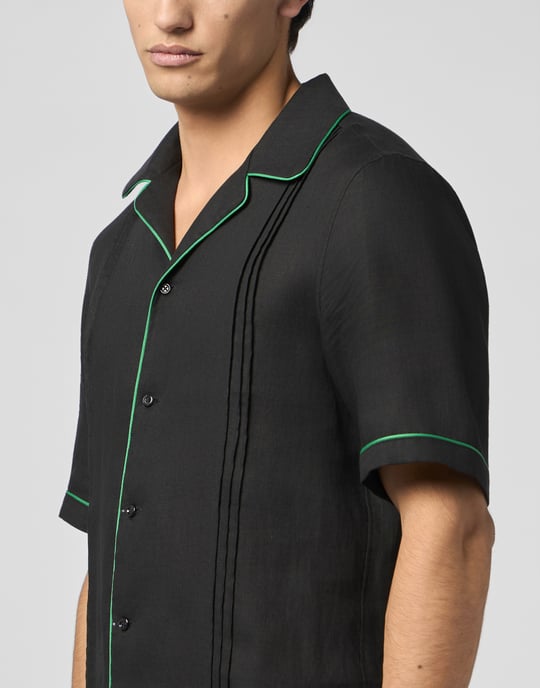 Linen Bowling Shirt Plein Tennis - Image 3