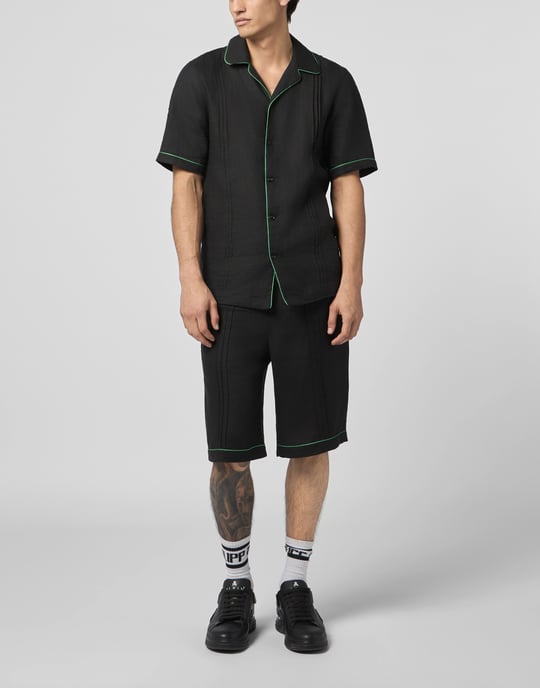 Linen Bowling Shirt Plein Tennis - Image 4