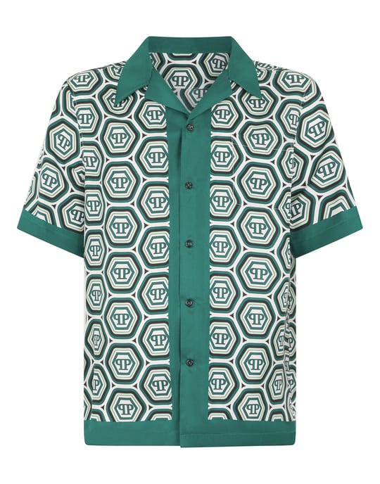 Silk Bowling Shirt Monogram 70'S - Image 1