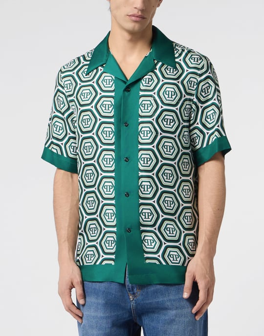 Silk Bowling Shirt Monogram 70'S - Image 2